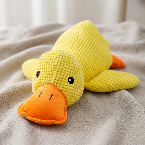 Calming Duck Dog Toy — Emotional Support Squeaky Plush for Anxious Dogs